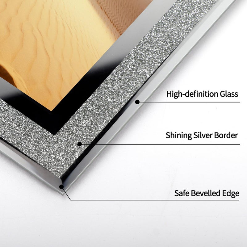 HORLIMER 12 Pack 4x6 Picture Frame  Sparkle Glass Photo Frames 4 by 6 for Tabletop  Horizontally or Vertically - Image 4